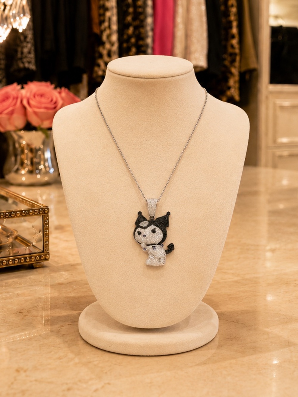 Kuromi Crystal Pendant Necklace – NWT